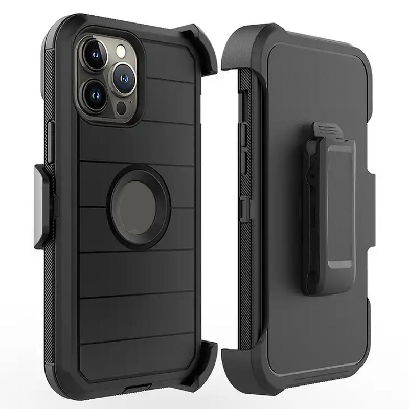 Phone Case Manufacturer - Multi-layer Defense Rugged Shockproof Heavy Duty Otter Box for iPhone 15 14 Pro Max 13 with Belt Clip