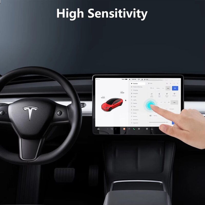 Screen Protector Manufacturer - Anti-Fingerprint 9H Clear Tempered Glass for Tesla Model Y Juniper 2025 2026 Model 3 Highland