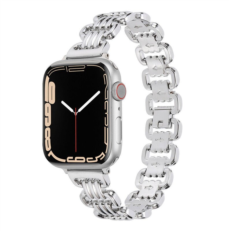 Watch Band Manufacturer - Women Metal Strap for Apple Watch 46mm 42mm 49mm 41mm 45mm 44/40mm 11 10 9 8 7 SE 6 5 Ultra
