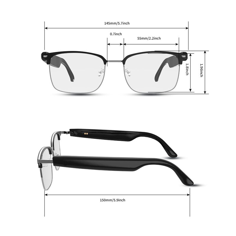 Smart Glasses Manufacturer - 2025 Trendy BT Earphone with Ai Voice Assistant Music Player IPX4 Double Magnetic Charging for Outdoor