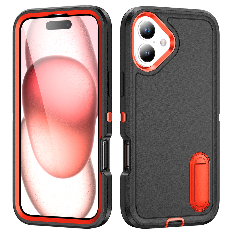 Phone Case Manufacturer - 3in1 Full-body Protection Dustproof Shockproof Rugged for iPhone 16 Pro Max with Kickstand