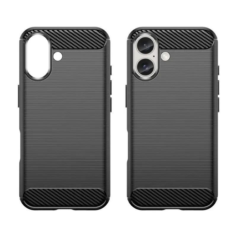 Phone Case Manufacturer - Soft TPU Carbon Fiber Cover for iPhone 16 Pro Max Shockproof