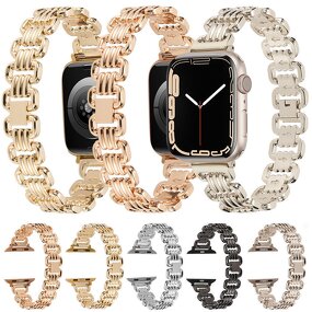 Watch Band Manufacturer - Women Metal Strap for Apple Watch 46mm 42mm 49mm 41mm 45mm 44/40mm 11 10 9 8 7 SE 6 5 Ultra