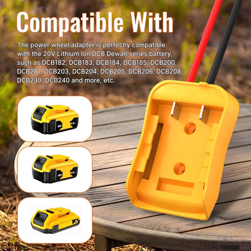 Battery Adapter Manufacturer - Jumper Cable Clamps Power Wheel for 20V 18V Battery Jump Starter for Car