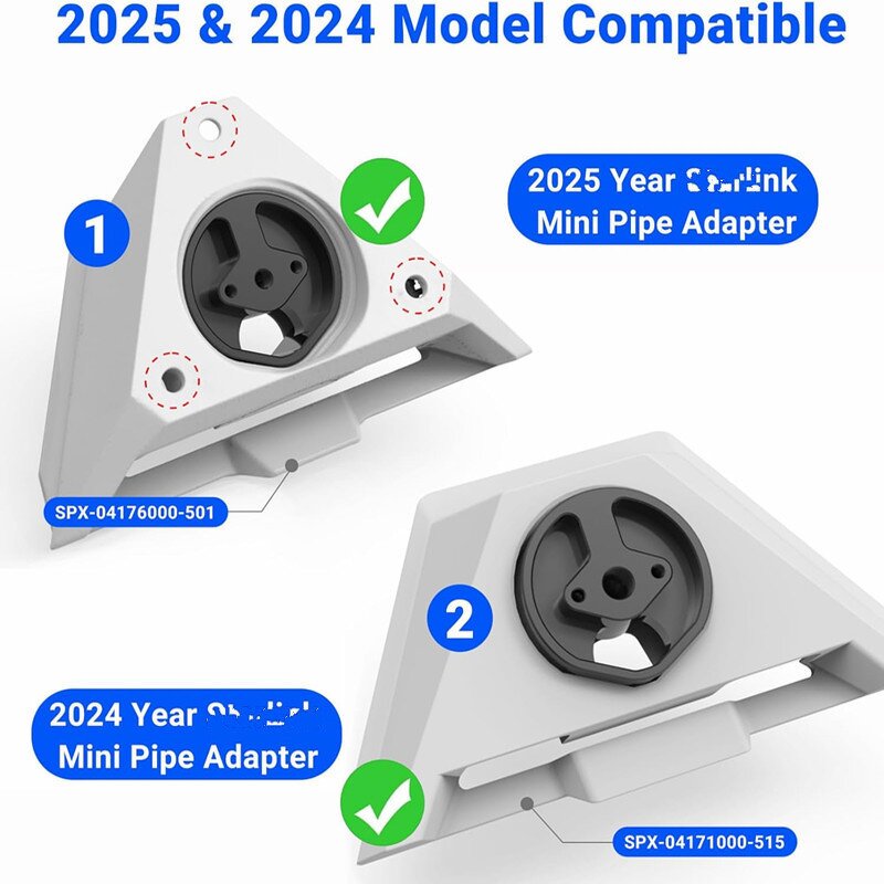 Starlink Mount Manufacturer - 2in1 Clamp Mount Adjustable Universal Pole Clamp with Pipe Adapter for Car RV for Starlink Mini