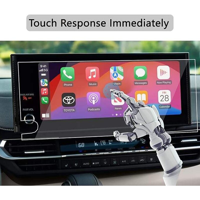 Screen Protector Manufacturer - for Toyota Sienna (XLE/XSE/Limited/Platinum/Woodland Edition) 12.3-Inch 9H 2025 Anti-Scratch Tempered Glass