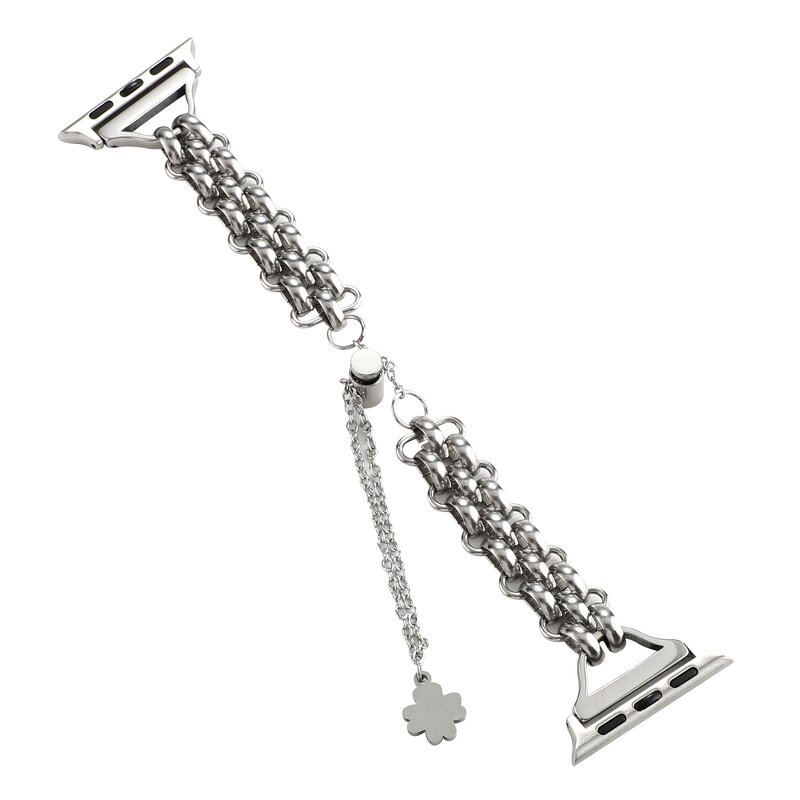 Watch Band Manufacturer - New Double Row Chain Stainless Steel for Apple Watch 42/44/45/49mm 38/40/41mm Metal Bracelet