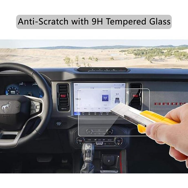 Screen Protector Manufacturer - for 2025 Ford Bronco 12" Tempered Glass 2021-24 (Raptor/Outer Banks/Badlands/Wildtrak/Everglades)