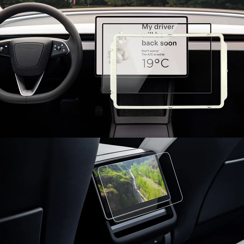 Screen Protector Manufacturer - 15.4" and 8" Tempered Glass for Tesla Model Y 3 Standard with Applicator Tool