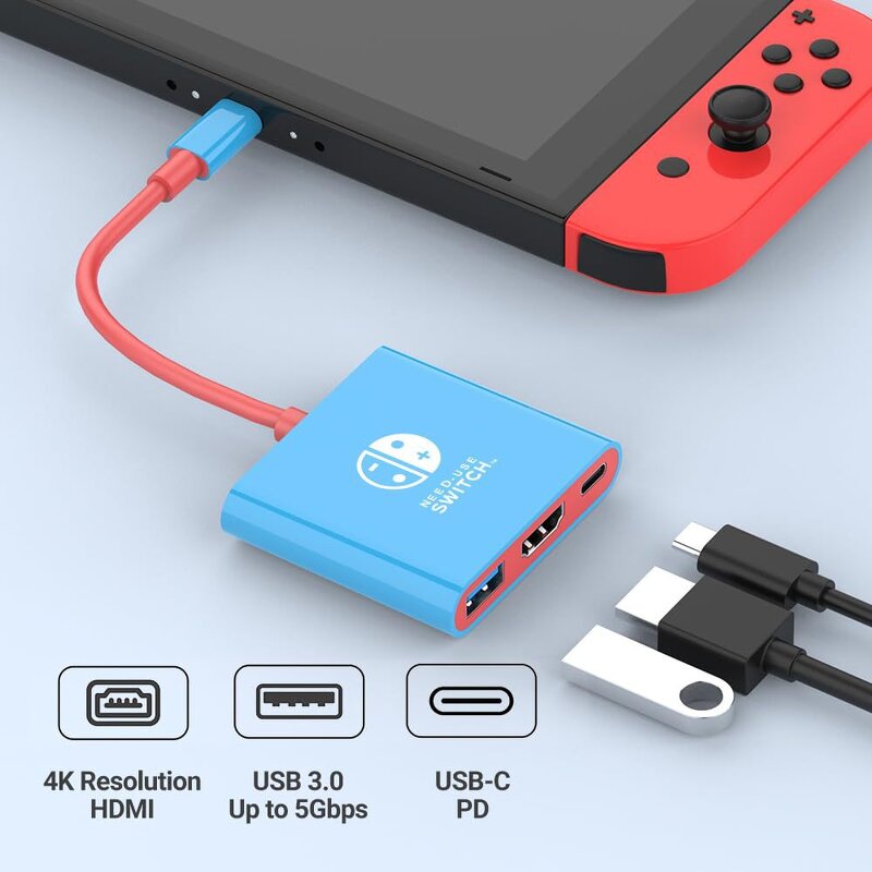 USB Hub Manufacturer - Wholesale Three-in-One USB Expansion 4 Ports Type-C for Nintendo Switch Tablet