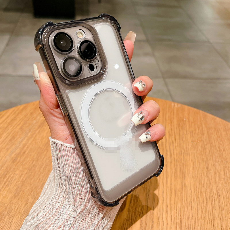 Phone Case Manufacturer - Luxury Four Corners Shockproof Transparent for iPhone 15 Pro Max with Camera Lens Protector