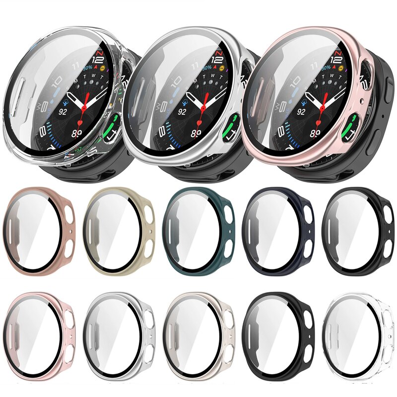 Watch Case Manufacturer - Luxury Anti-Scratch Screen Protector PC Tempered Glass Shell Bumper for Samsung Galaxy Watch 8 40mm 44mm