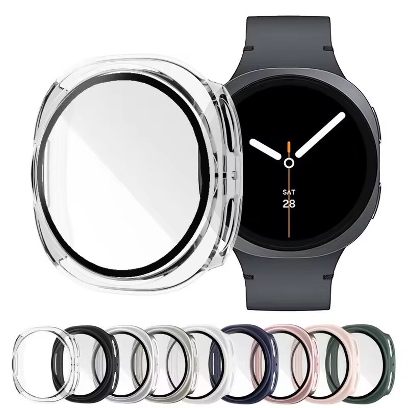 Watch Case Manufacturer - Luxury Anti-Scratch Screen Protector PC Tempered Glass Shell Bumper for Samsung Galaxy Watch 8 40mm 44mm