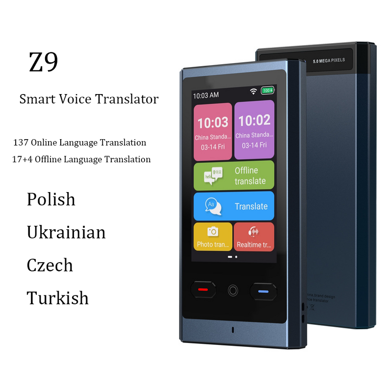 Translator Manufacturer - Z9 Smart Voice Portable Accurate with Real Time Language 3.0 Inches Touch Screen Device