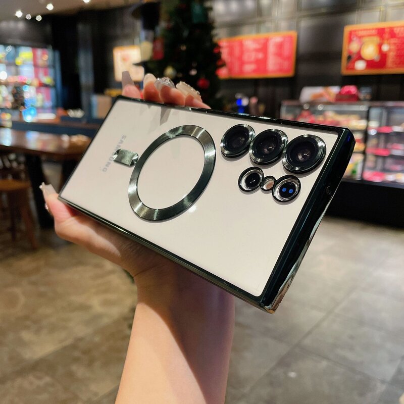 Phone Case Manufacturer - Newest Plating Magnetic Wireless Charge for Samsung S26 Ultra S26 Plus Clear Lens Protection