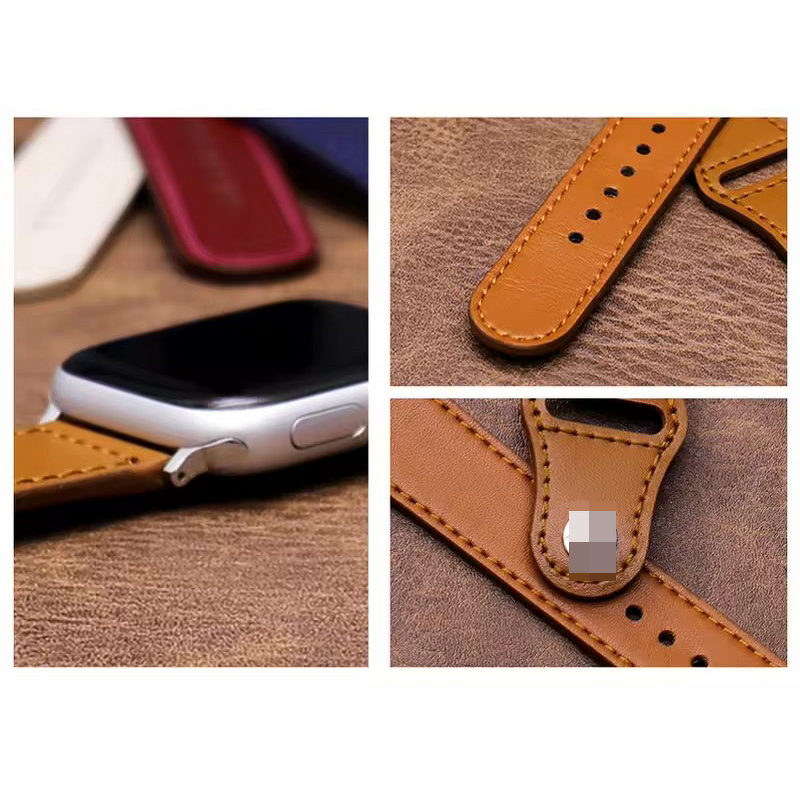 Watch Band Manufacturer - Business Leather Strap for Apple Watch 8 45mm 49mm Luxury Bracelet for iWatch