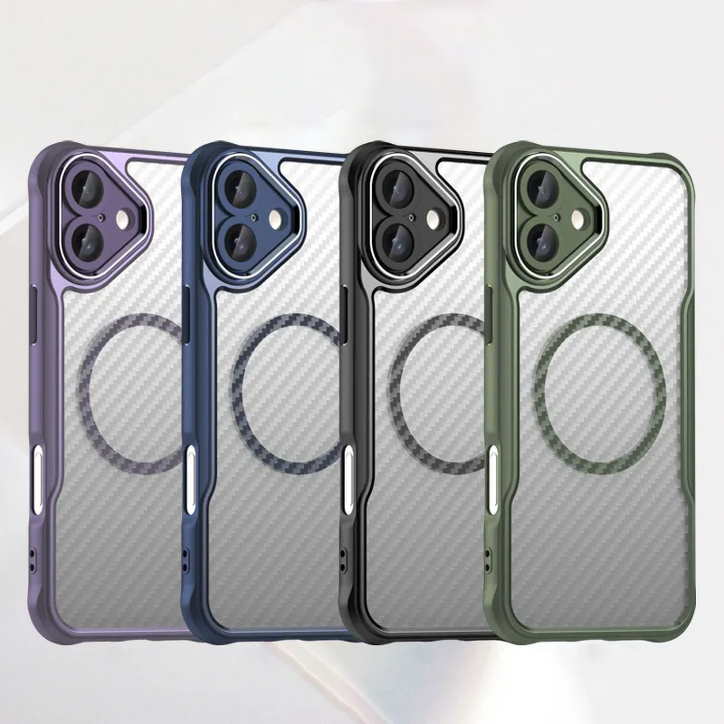 Phone Case Manufacturer - Carbon Fiber Magnetic Silicone TPU for iPhone 17 16 Pro Max Wireless Charging