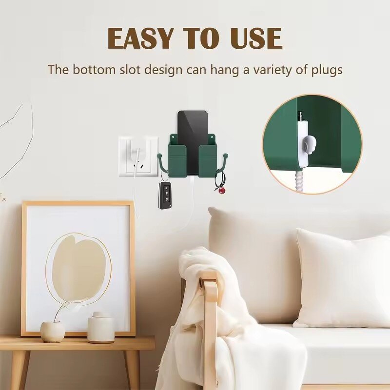 Storage Box Manufacturer - Multifunction Wall Mounted Punch Free Organizer for Remote Control Mobile Phone Plug Charging Cable