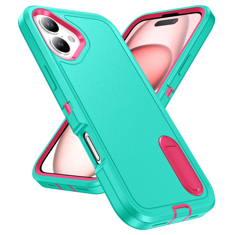Phone Case Manufacturer - 3in1 Full-body Protection Dustproof Shockproof Rugged for iPhone 16 Pro Max with Kickstand