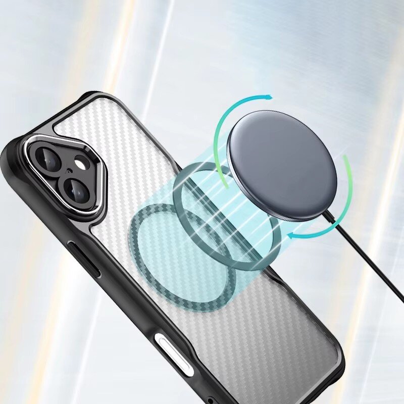 Phone Case Manufacturer - Carbon Fiber Magnetic Silicone TPU for iPhone 17 16 Pro Max Wireless Charging