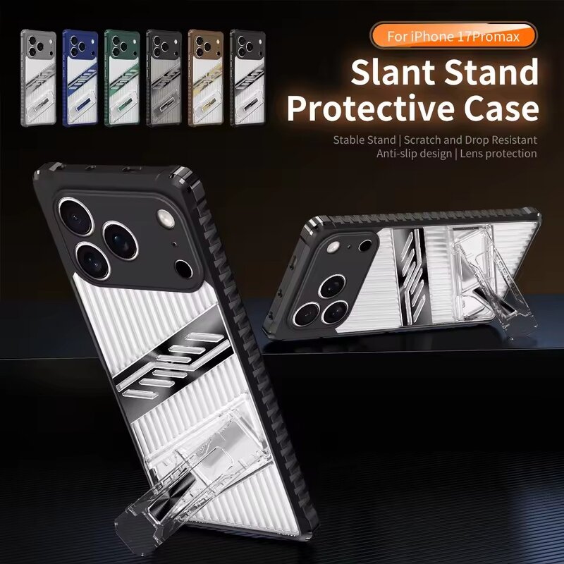 Phone Case Manufacturer - Lowest Price Stand Holder Black Shockproof with Kickstand for iPhone 17 Air 17 Pro Max 16