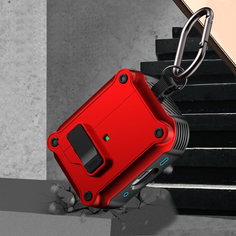 AirPods Case Manufacturer - Secure Lock Clip Armor Shockproof with Keychain for Airpods Pro 3 3nd Generation 2025