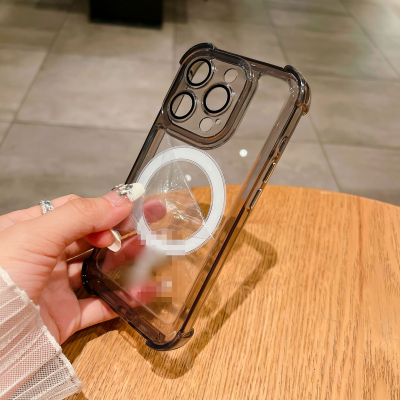 Phone Case Manufacturer - Luxury Four Corners Shockproof Transparent for iPhone 15 Pro Max with Camera Lens Protector