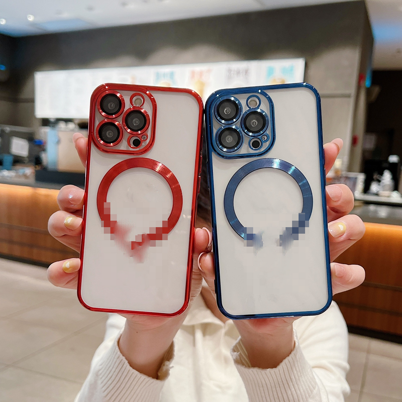 Phone Case Manufacturer - Luxury Magnetic Camera Lens Protective Soft TPU Silicone Transparent for iPhone 16 15 14 13 12 11
