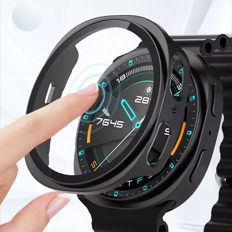 Watch Case Manufacturer - Luxury Anti-Scratch Screen Protector PC Tempered Glass Shell Bumper for Samsung Galaxy Watch 8 40mm 44mm