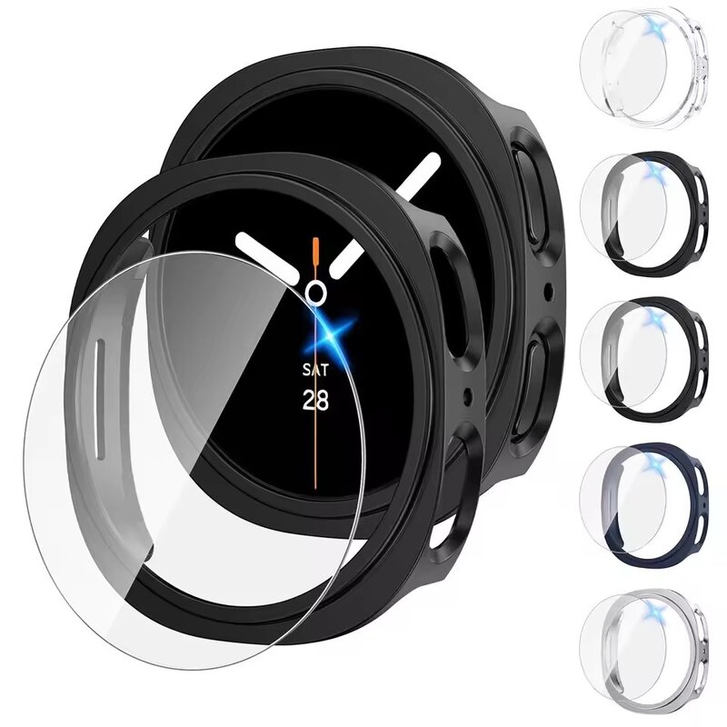 Watch Case Manufacturer - Screen Protector PC Tempered Glass Bumper for Samsung Galaxy Watch 8 40mm 44mm