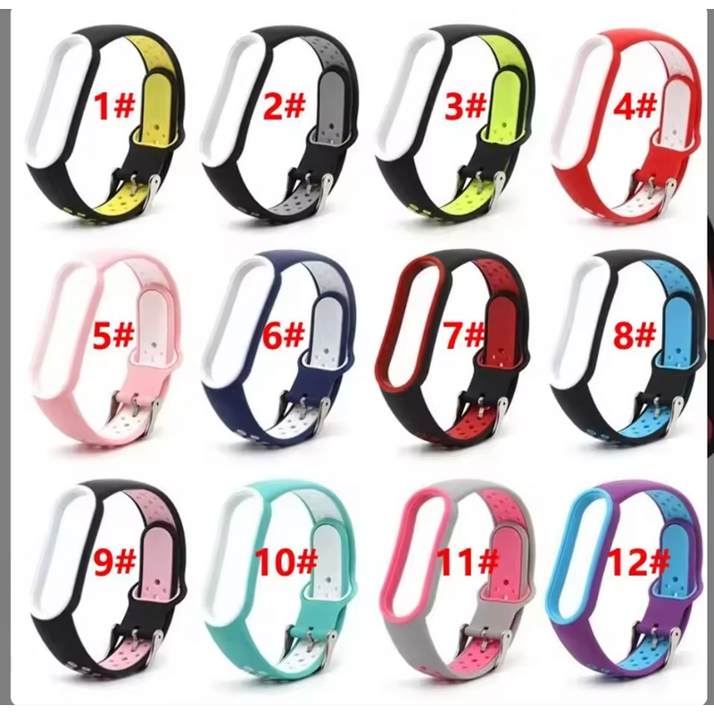 Watch Band Manufacturer - Premium Soft Sport Silicone with Metal Buckles Replacement for Xiaomi Band 5 6 7