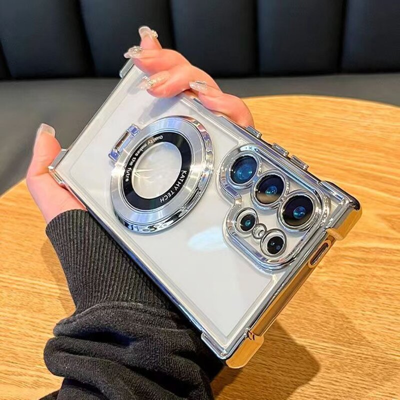 Phone Case Manufacturer - Classic Luxury Magnetic Plating with Ring Stand Shockproof Transparent for Samsung Galaxy S26 Ultra