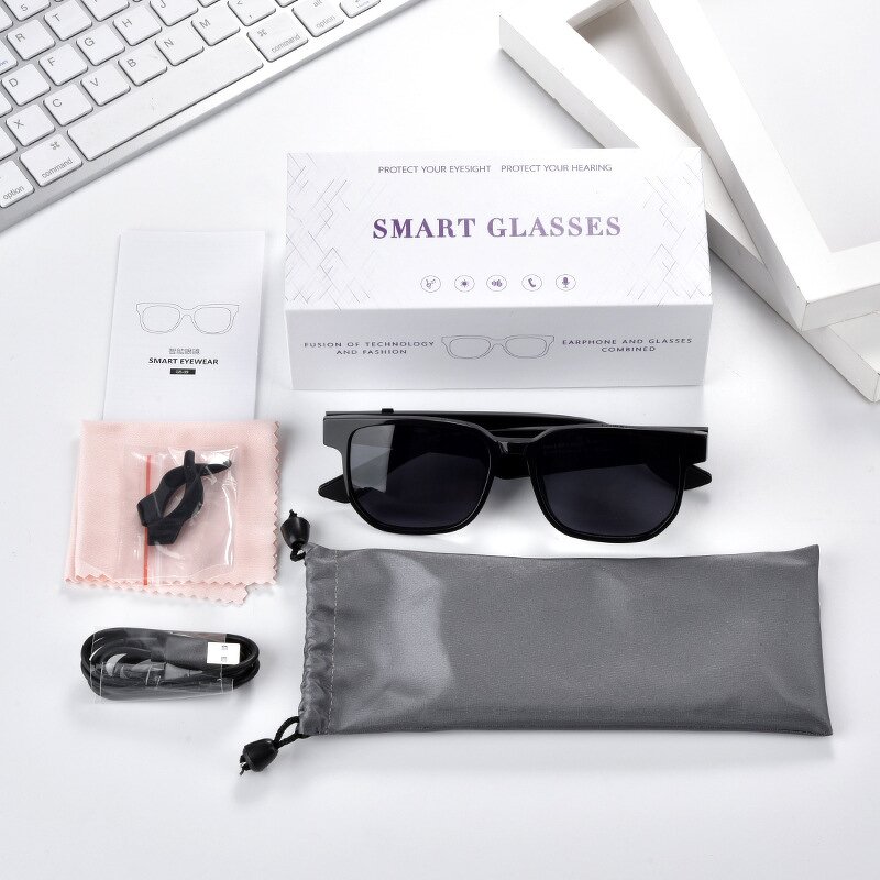 Smart Glasses Manufacturer - Auto on & Off UV400 with Magnetic Charging Intelligent BT Sports Sunglasses Sound