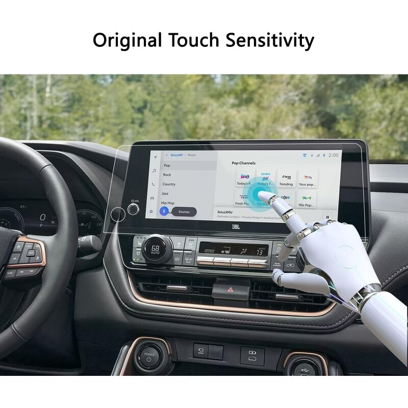 Screen Protector Manufacturer - for Toyota Grand Highlander 12.3" Tempered Glass for 2025 2024 Hybrid XLE/Limited/Platinum