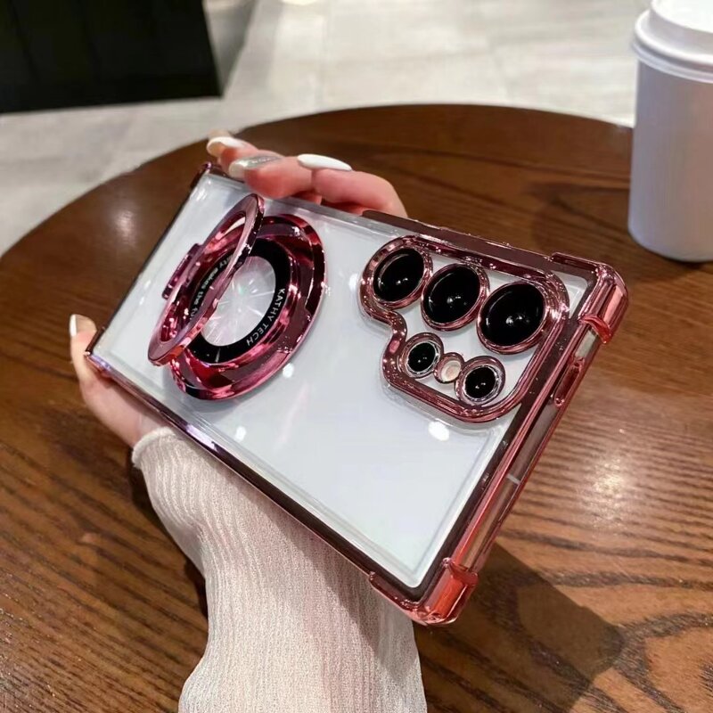 Phone Case Manufacturer - Classic Luxury Magnetic Plating with Ring Stand Shockproof Transparent for Samsung Galaxy S26 Ultra