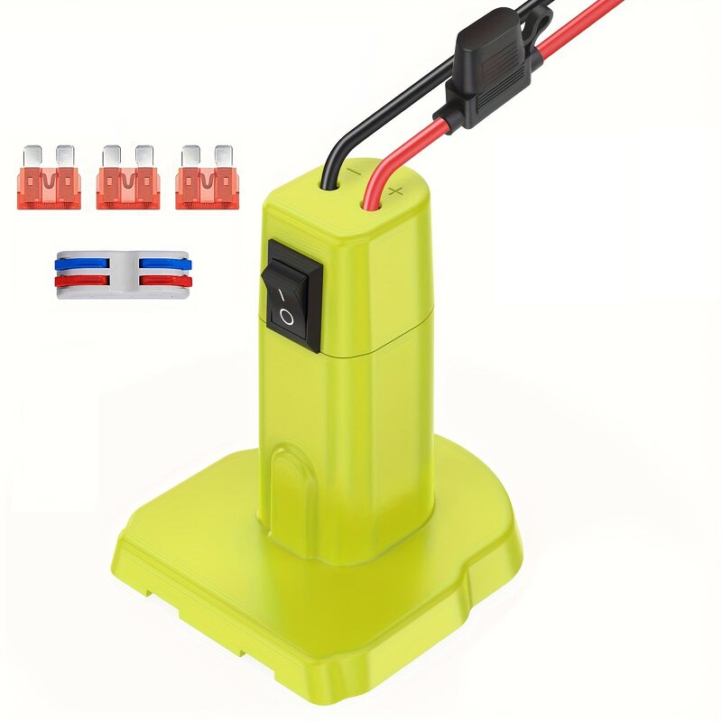 Power Adapter Manufacturer - Wholesales High Quality 18V Battery Converter Kit With Fuses Charging Connectors for Ryobi for Car