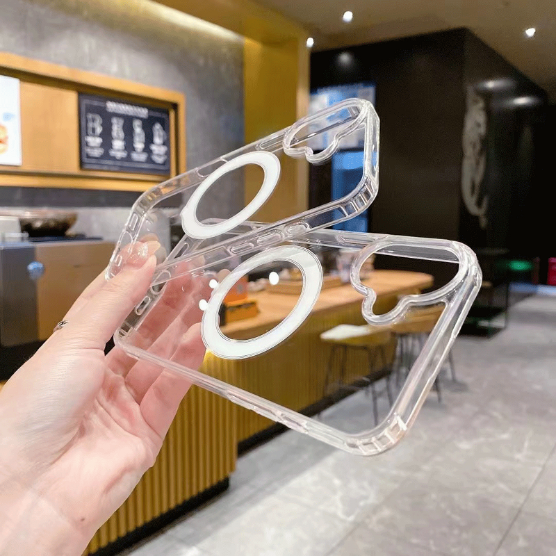 Phone Case Manufacturer - Wholesale Magnetic Acrylic PC Clear for iPhone 16 15 14 13 Pro Max