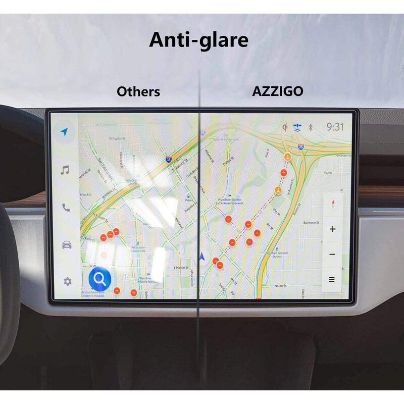 Screen Protector Manufacturer - 9H Tempered Glass Anti-Scratch for Tesla Model S(2025-2021)Model X (2025-2022)Long Range&Plaid Navigation