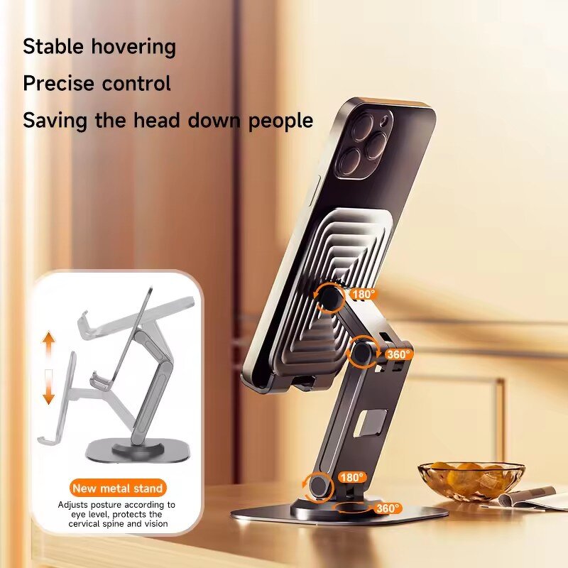 Phone Stand Manufacturer - Universal 360 Rotation Folding Lazy Desktop Metal for iPhone 17 Samsung S25