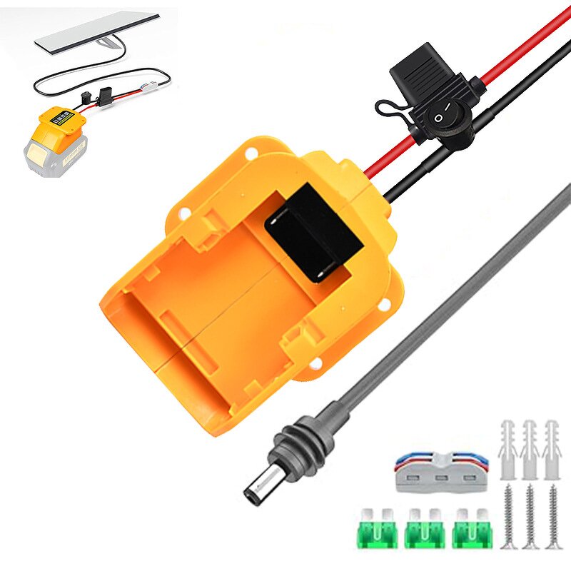 Battery Adapter Manufacturer - for Makita Milwaukee Dewalt 18V Lithium-ion for Starlink Mini Dish DC Power Cable with Switch