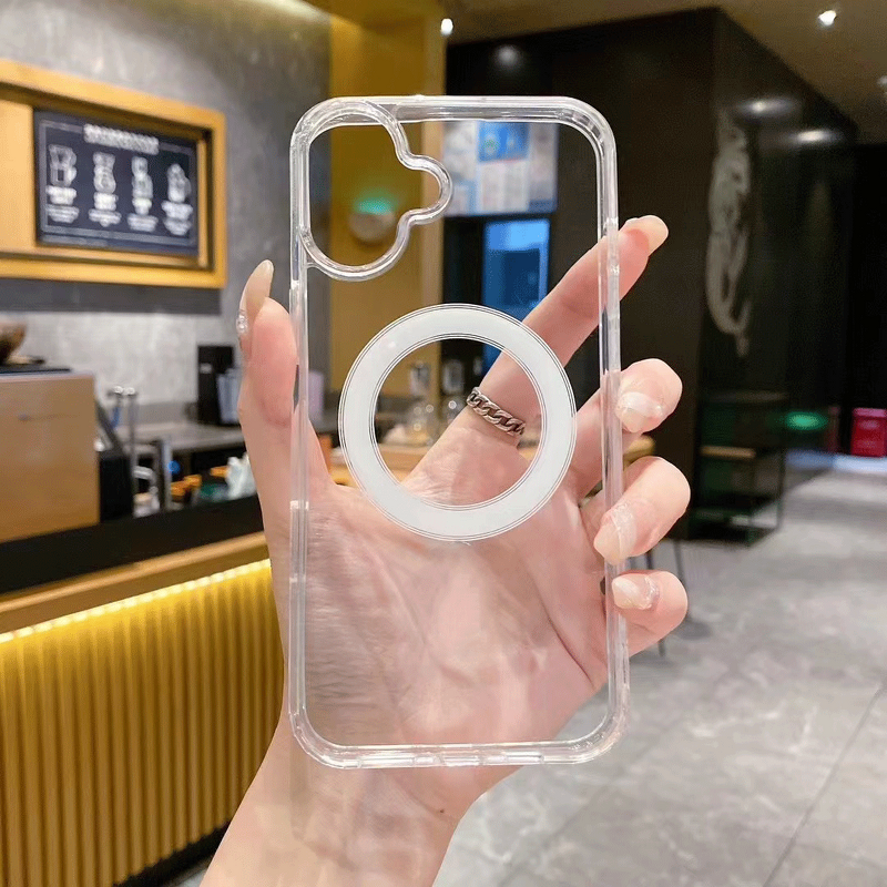 Phone Case Manufacturer - Wholesale Magnetic Acrylic PC Clear for iPhone 16 15 14 13 Pro Max