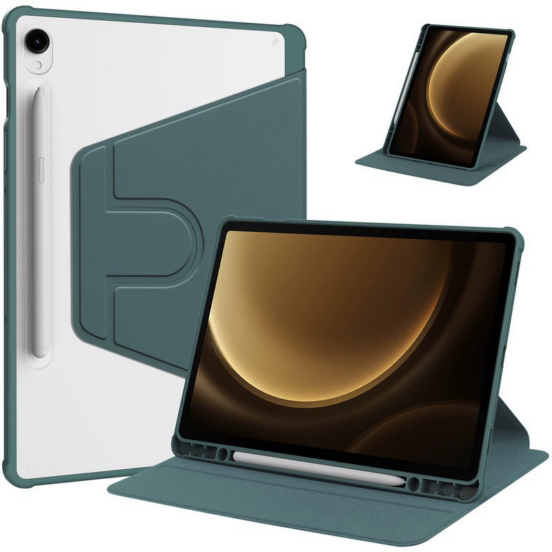 Tablet Case Manufacturer - for Samsung Galaxy Tab A9 S9/S9 FE/S10 FE A8 10.5 A9 Plus with Pen Holder 360 Rotation Stand Auto Wake/Sleep