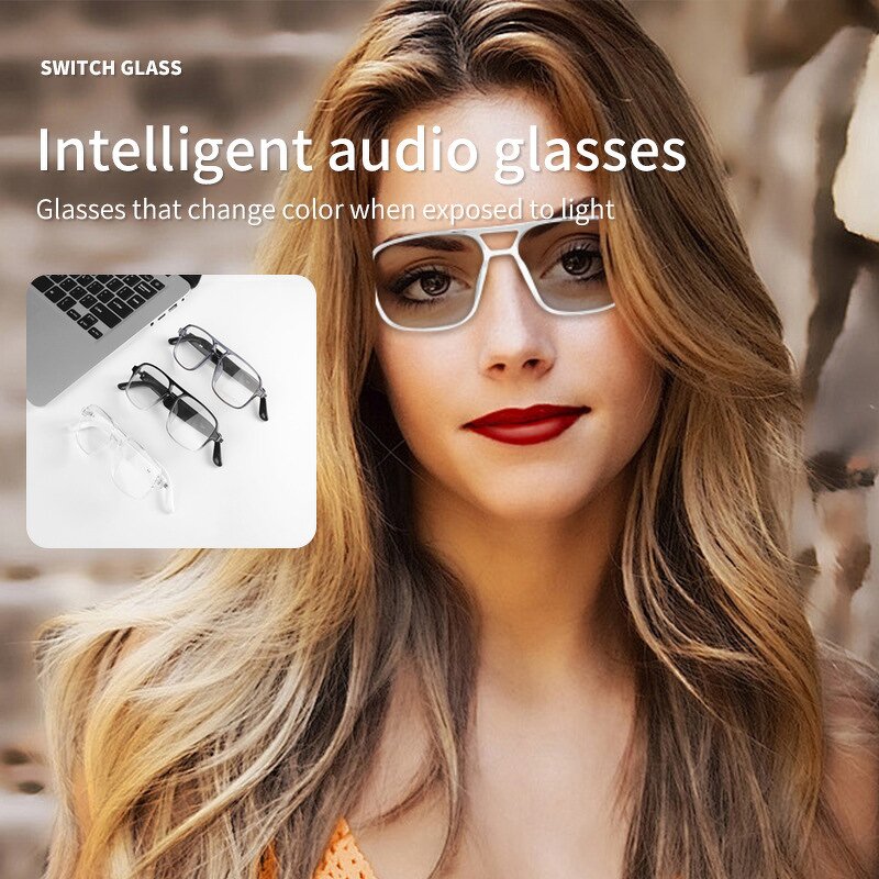 Smart Glasses Manufacturer - Sports with Ai Assistant IPX5 Anti-Blue Touch Control Magnetic Charging Device