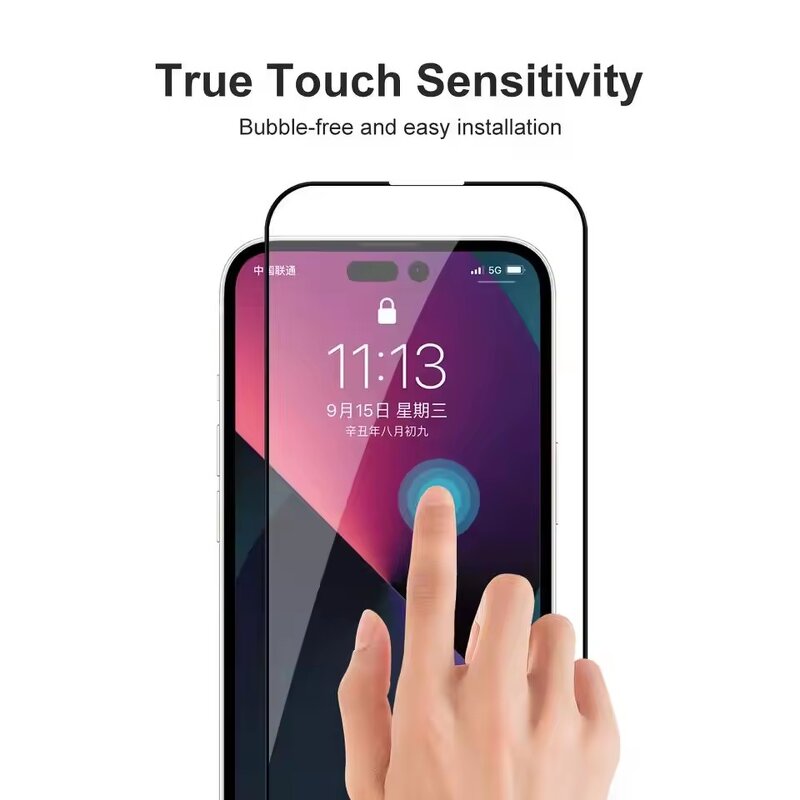 Screen Protector Manufacturer - High Quality Full Cover Silk Tempered Glass Clear for iPhone 17 Pro Max