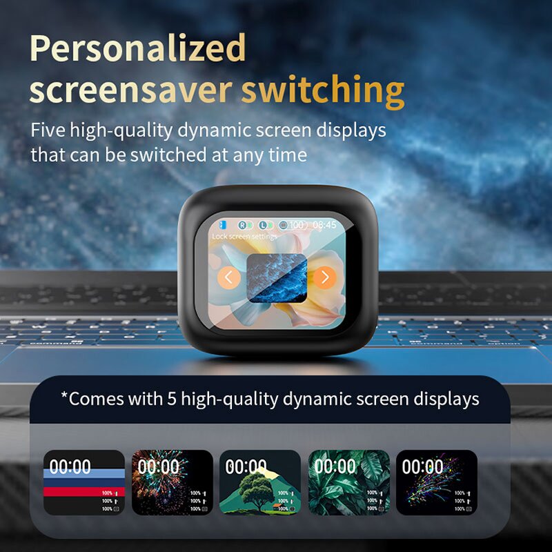 TWS Earbuds Manufacturer - LX-10 LCD Full Color Touch Display ANC ENC Noise Cancelling Three Mode Wireless Hifi Stereo