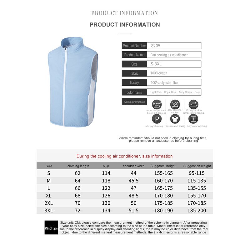 Cooling Vest Manufacturer - 2025 NEW Outdoor Sports Camping Breathable Sleeveless Fan Air Conditioning for Women Men