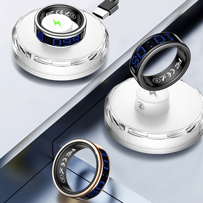 Smart Ring Manufacturer - 2025 New SR16 with Display Screen Heart Rate Steps Sports Fitness Finger Ring