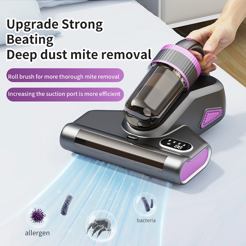 Vacuum Cleaner Manufacturer - Portable 100W High Power Beating and UV Bed Sofa Mattress Wireless Dust Mite for Household Hotel
