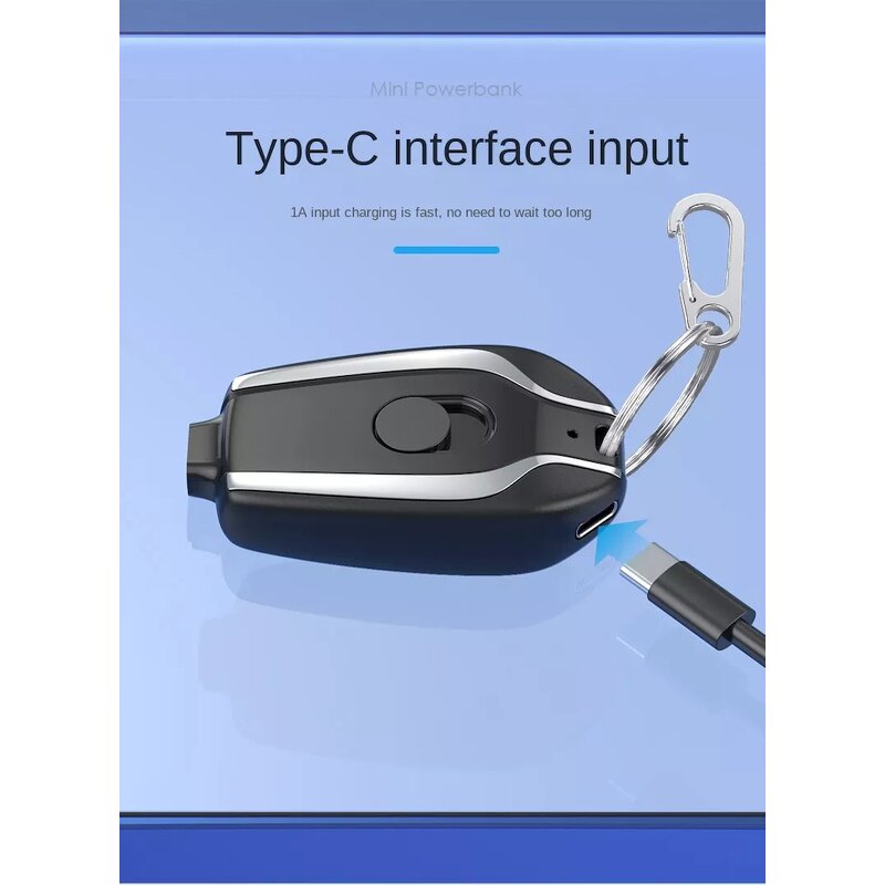 Power Bank Manufacturer - 1500mAh Fast Charging Backup Mini Keychain Type C for Android IOS Devices