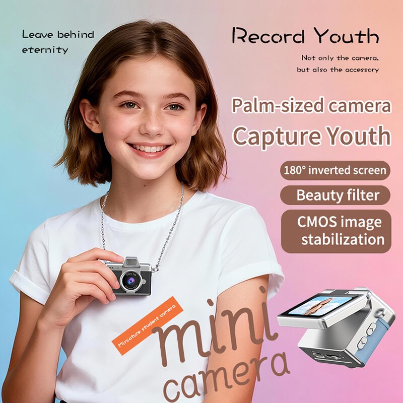 Digital Camera Manufacturer - 1.47inch HD Flip Screen LK-027 Rechargeable Video Portable Mini CCD Student Children Gift